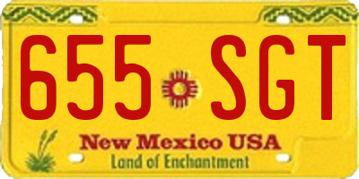 NM license plate 655SGT