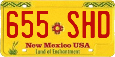 NM license plate 655SHD