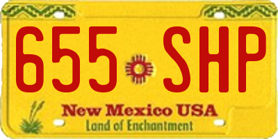 NM license plate 655SHP