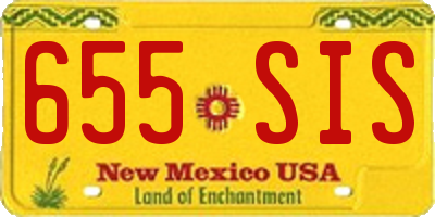NM license plate 655SIS