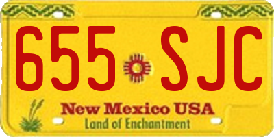 NM license plate 655SJC