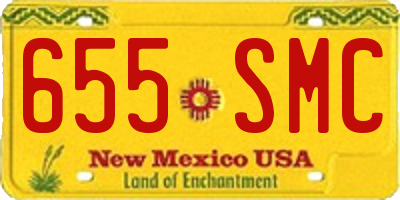NM license plate 655SMC