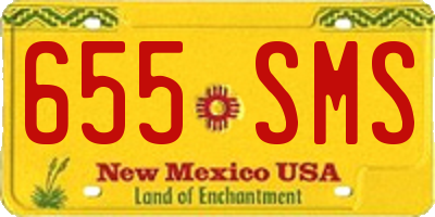 NM license plate 655SMS