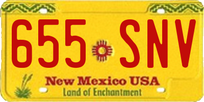 NM license plate 655SNV