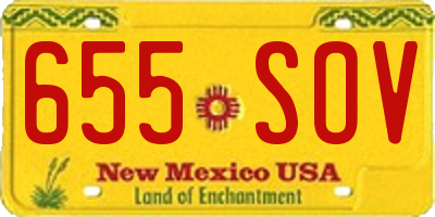 NM license plate 655SOV
