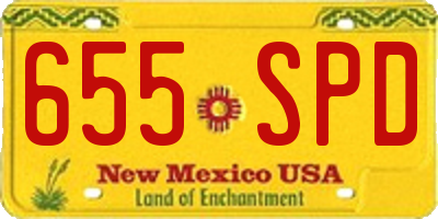 NM license plate 655SPD