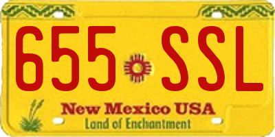 NM license plate 655SSL
