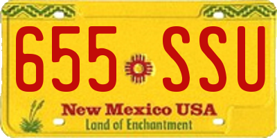 NM license plate 655SSU