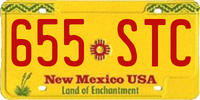 NM license plate 655STC