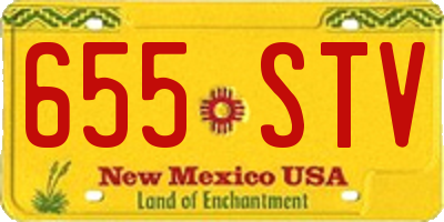 NM license plate 655STV