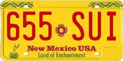 NM license plate 655SUI