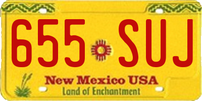 NM license plate 655SUJ