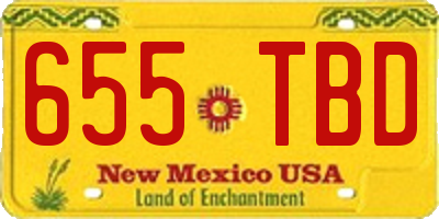 NM license plate 655TBD