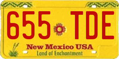 NM license plate 655TDE