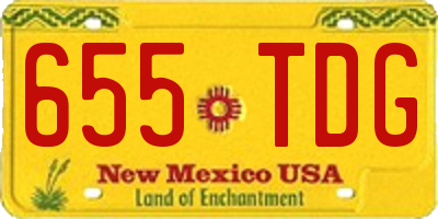 NM license plate 655TDG
