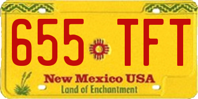 NM license plate 655TFT