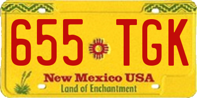 NM license plate 655TGK