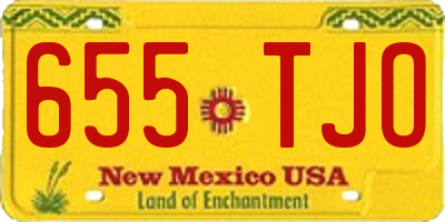 NM license plate 655TJO