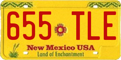 NM license plate 655TLE