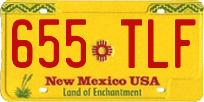 NM license plate 655TLF