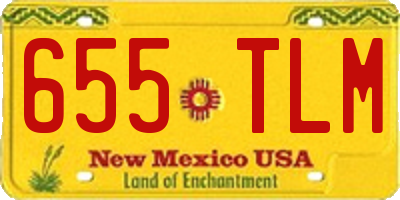 NM license plate 655TLM