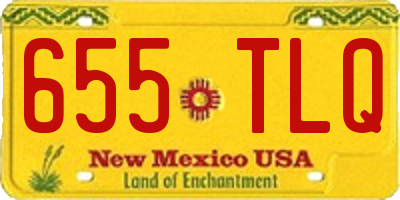 NM license plate 655TLQ