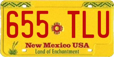 NM license plate 655TLU