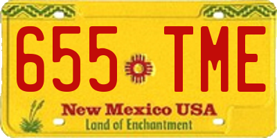 NM license plate 655TME