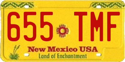 NM license plate 655TMF