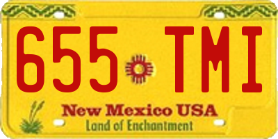 NM license plate 655TMI
