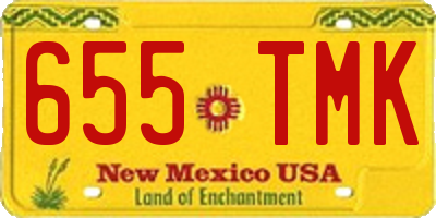 NM license plate 655TMK