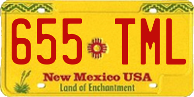 NM license plate 655TML