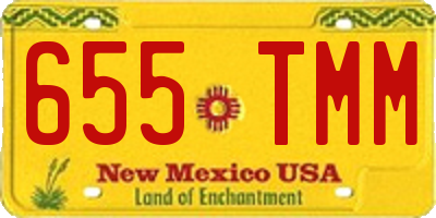 NM license plate 655TMM