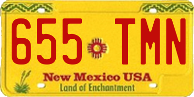 NM license plate 655TMN