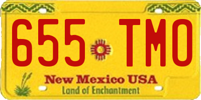 NM license plate 655TMO