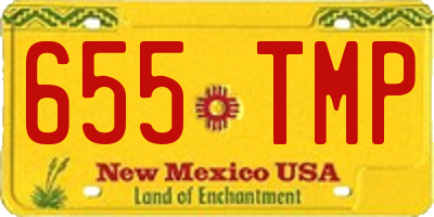 NM license plate 655TMP