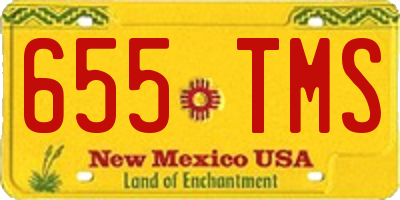 NM license plate 655TMS
