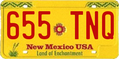 NM license plate 655TNQ