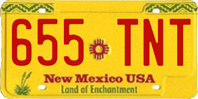 NM license plate 655TNT