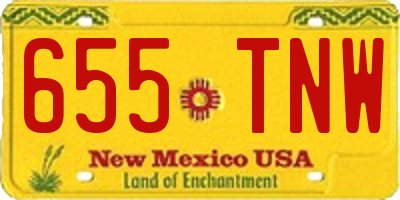 NM license plate 655TNW