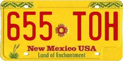 NM license plate 655TOH