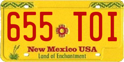 NM license plate 655TOI