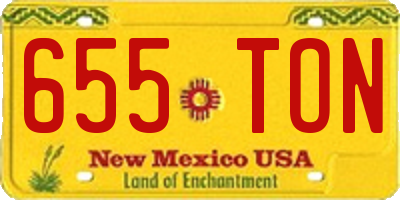 NM license plate 655TON