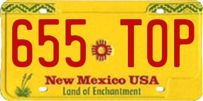 NM license plate 655TOP