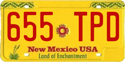 NM license plate 655TPD