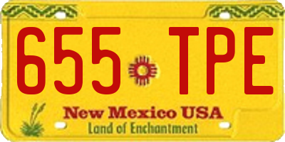 NM license plate 655TPE