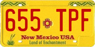 NM license plate 655TPF