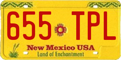 NM license plate 655TPL