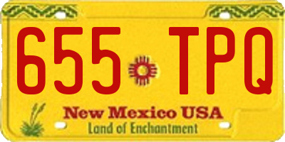 NM license plate 655TPQ