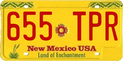 NM license plate 655TPR